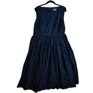 ModCloth Retro Polka Dot Dress Fit Flare Size 16